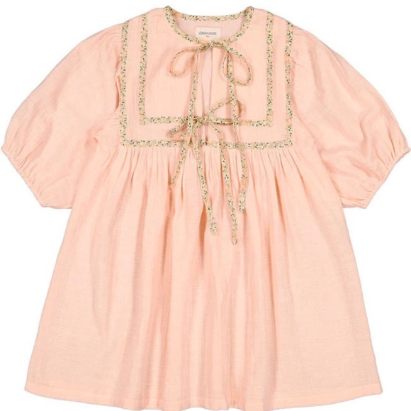 Louis Louise Pink Double Gauze Paula Dress Girls size 10